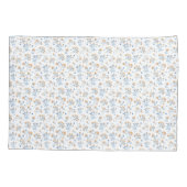 白シンプルミニマル花 枕カバー (裏面-左)