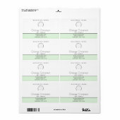 白シンプルモダンハート燭台 ラベル (フルシート)