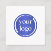 白シンプルモダンミニマルのロゴ スクエア名刺 (正面)