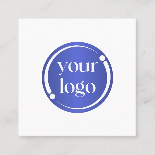 白シンプルモダンミニマルのロゴ スクエア名刺 (正面)