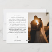 白シンプルモダンメリークリスマス結婚した写真 シーズンカード (裏面)