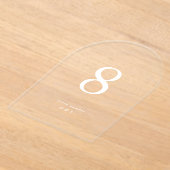 白シンプルモダン結婚アクリル系表 アクリル招待状 (レイダウン)