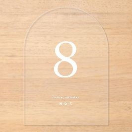 白シンプルモダン結婚アクリル系表 アクリル招待状