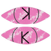 白シンプルモノグラムミニマルピンクグリッター水 アメリカンフットボール (パネル)