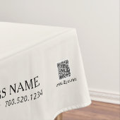 白シンプル会社ロゴクラフトショーのアイボリー テーブルクロス (インサイチュ)