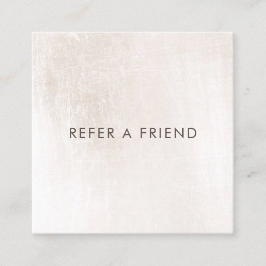 白シンプル大理石のお客様の紹介 紹介カード (正面)