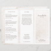 白シンプル大理石サロンスパ3折パンフレット (正面/裏面)