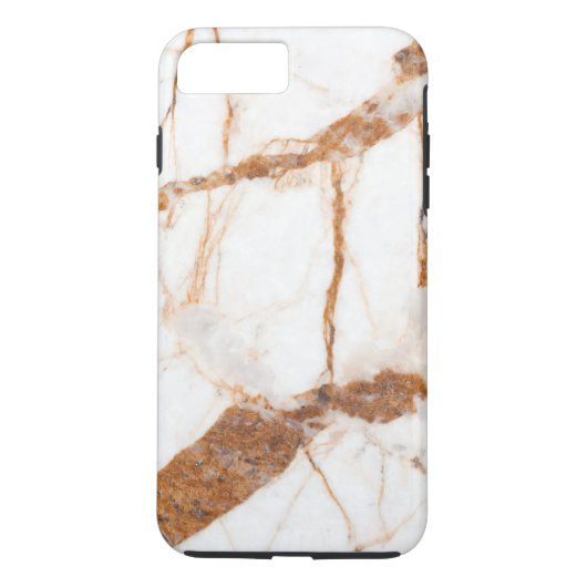 白シンプル大理石テクスチパーソナライズされたャ Case-Mate iPhoneケース (裏面)