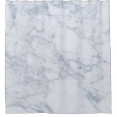 白シンプル大理石テクスチャ シャワーカーテン (正面)