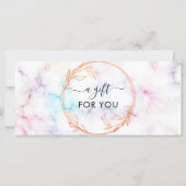 白シンプル大理石ビジネス用贈与証書 (正面)