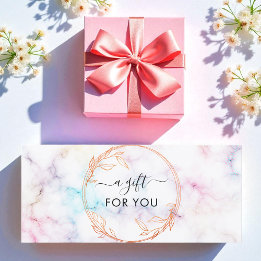 白シンプル大理石ビジネス用贈与証書