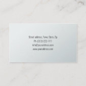 白シンプル平行線デザインアーキテクトカード 名刺 (裏面)