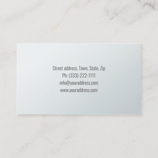 白シンプル平行線デザインアーキテクトカード 名刺 (裏面)