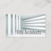 白シンプル平行線デザインアーキテクトカード 名刺 (正面)