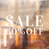  白シンプル店の販売割引 ウィンドウサイン (シート2)