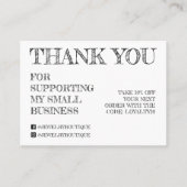 白シンプル手書きスケッチお客様ありがとうございます 名刺 (正面)