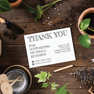 白シンプル手書きスケッチお客様ありがとうございます 名刺