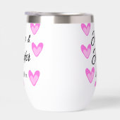 白シンプル文字ミニマルスタイル結婚ピンカハート (右面)