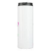 白シンプル文字ミニマルスタイル結婚ピンカハート タンブラー (裏面)