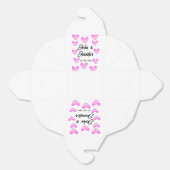 白シンプル文字ミニマルスタイル結婚ピンカハート フェイバーボックス (見開き)