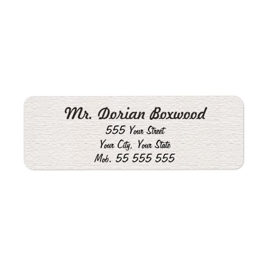 白シンプル構造の黒名 ラベル (正面)