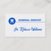 白シンプル歯歯アポイントメントアラーム 名刺 (正面)