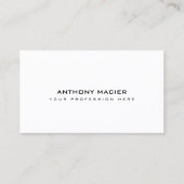 白シンプル澄ん白ミニマル 名刺 (正面)