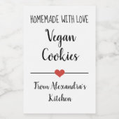 白シンプル自家製クッキー フードラベル (シングルラベル)