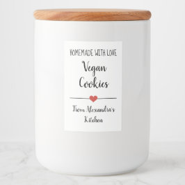 白シンプル自家製クッキー フードラベル