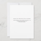 白シンプル色のカップル結婚写真サンキューカード サンキューカード (裏面)