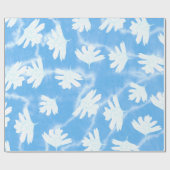 白シンプル色の水離れ色の ラッピングペーパー (フラット)