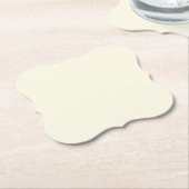 白シンプル色ミニマルの背景 ペーパーコースター (アングル)