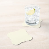 白シンプル色ミニマルの背景 ペーパーコースター (インサイチュ)