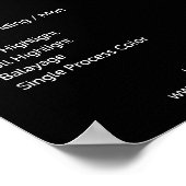 白シンプル色価格表ポスター ポスター (角)