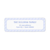 白シンプル色水彩差出人住所ラベル ラベル (正面)