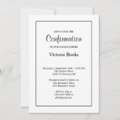 白シンプル色確認招待状 招待状 (正面)