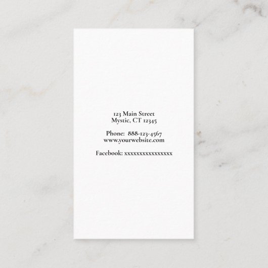 白シンプル蓮 名刺 (裏面)