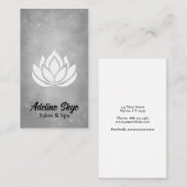 白シンプル蓮 名刺 (正面/裏面)