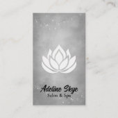 白シンプル蓮 名刺 (正面)