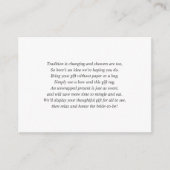 白シンプル表示ブライダルシャワーカード+ラベル エンクロージャーカード (正面)