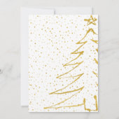 白シンプル金ゴールドツリー応援新年パーティー 招待状 (裏面)
