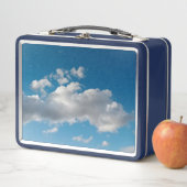 白シンプル雲 メタルランチボックス (インサイチュ)