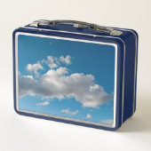 白シンプル雲 メタルランチボックス (裏面)