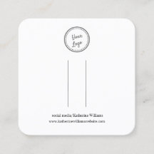 白シンプル髪クリップ表示 |ロゴの追加