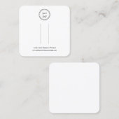 白シンプル髪クリップ表示 |ロゴの追加 スクエア名刺 (正面/裏面)