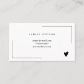 白シンプル黒のスクリプト順感謝してい 名刺 (裏面)