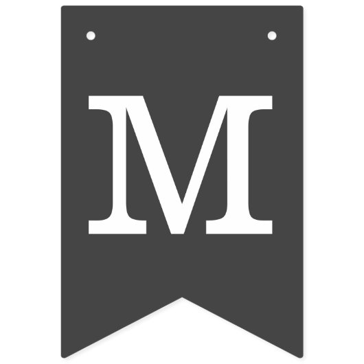 白シンプル黒のミスター・アンド・ミセス結婚ズ バンティングフラッグ (第2の旗)