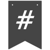 白シンプル黒のミスター・アンド・ミセス結婚ズ バンティングフラッグ (第1の旗)