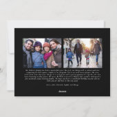 白シンプル黒のモダンクリスマスの喜び シーズンカード (裏面)