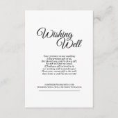 白シンプル黒の書道が願い込み エンクロージャーカード (正面)